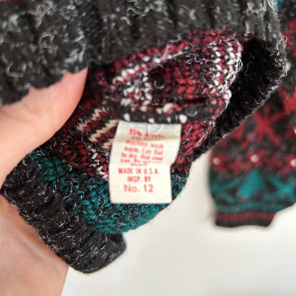 Vintage Sweater Graphix Sweater Grandpa Abstract Retro Acrylic Pullover - Picture 9 of 9